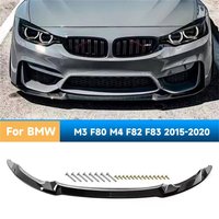 Schwarze Frontstoßstangenlippe für BMW M3 M4 F80 F82 F83 2015+ Diffusor Splitter Cover Gurad Protector Kits CS Style Tuning