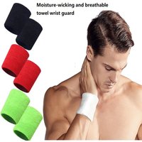 1/2/10 pcs Towel Sports Wristbands Tennis Sweat Bands Wrist Guard For Basketball Volleyball padel Fitness Sweatbands Wrist Wrap