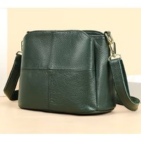 WESTAL New Cowhide Shoulder Bag Large Capacity Bucket Bag Ladies Bag Casual Shoulder Crossbody Bag