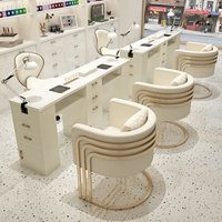 Professional Nail Table Drawers Display Luxury Manicurist Tables Equipment Design Mesa De Manicure Salon Home Furnishings