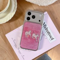 Pony Hand-Drawn Design Nostalgic Phone Case for iPhone 17 16e 16 15 14 13 12 11 Air Pro Max X XR 8 Plus Luxury Clear Soft Cover