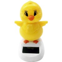 Solar Powered Dancing Chick Swinging Animated Auto Dancing Chick Cute Duck Toy Car Ornament Cartoon Figures Bobble Head For Car