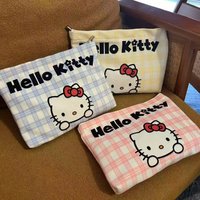 Cartoon Sanrio Hello Kitty Cosmetic Bag Summer Refreshing Clutch Bag Bestseller Blue Clutch Bag Storage Bag Girls Gift Toys
