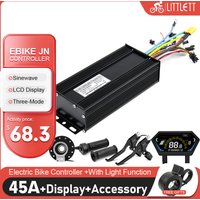 Three-Mode Sine Wave 36V/48V/52V 45A Controller with Learn Function LCD Display for 1000W-2000W For Electric Bike Conversion Kit