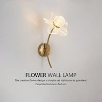 Lampe murale LED moderne en forme de fleur électroplaquée, idéale pour chambre à coucher, chevet, bureau, salle à manger, salon, ou comme lampe de décoration d'ambiance.