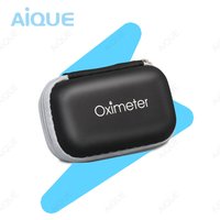 AIQUE 1Pc Oximeter Storage Bag for Finger Pulse Oximeter Reasonable Design Strong Space Protective Cover Zipper Hard Bracket Bag