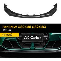 Prawdziwy suchy karbonowy przedni dyfuzor z włókna węglowego do BMW G80 G81 G82 G83 2021-IN Styl V 3 szt./zestaw