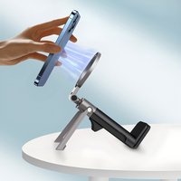 Foldable Magnetic Phone Tripod Holder Rotatable Portable Stand For iPhone Samsung Travel Video Shooting Desk Plane /Train