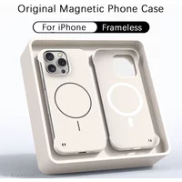 Ultra Thin Hard PC Matte Frameless Cooling Case For iPhone 16E 16 15 14 13 17 Pro Max Plus For Magsafe Magnetic Shockproof Cover
