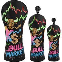 Funny Golf Accessories for Men, Golf Club Covers 4 Options, Driver Headcover, 3 Wood Cover, Hybrid Headcover or 3pcs Set, PU Lea