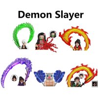 New WM6218 Demon Slayer Set Building Blocks Kamado Tanjirou Kamado Nezuko Agatsuma Zenitsu Mini Action Figure Toys