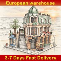 Room Decoration 3066 Piece Fashion Hotel Bricks Toys Modular Assembly Model Building Blocks Toy Adults Christmas Festival Gift