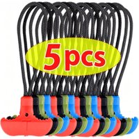 3/5Pcs T Shape Zipper Colorful Puller Replacement Clothing Zip Fixer Travel Bag Suitcase Backpack Zipper Practical Tent Fixer