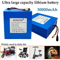 10S8P 36V 30Ah lithium-ion battery pack 18650 , suitable for electric scooters electric vehicles, bicycles with BMS 500-1500W
