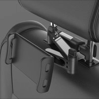 Telescopic Car Rear Pillow Mobile Phone Holder Tablet Rotating Car Seat Rear Stand Headrest Bracket Fit For iPad Tablet 4-11 In