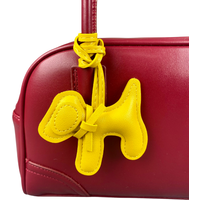 12 Colors!Premium Handmade Dog Keychain/Charm-Cute Side Profile, Perky Tail-Carefully Stitched & Stuffed Accessory-PU Leather