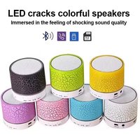 Wireless Bluetooth Speaker Crack LED Light USB SD Card Subwoofer For PC Mobile Phone Small Speaker For PC Laptop Phone Sound Box