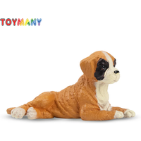 Simulation Dog Pet Animal Model Toy Mini Lying Boxer Puppy Figures Dolls Action Figurines Toys Children Set Gift Cake Decoration