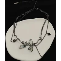 Punk Y2k Black Dragonfly Choker Necklace for Women Men Gothic Grunge Cool Rock Hip Hop Street Vintage Party Jewelry Accessories