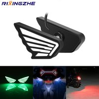 2pcs Motorcycle LED Wings style Strobe Flashing Angel Eye Driving Lights License Plate Light Lights Stop Signal Light DRL White
