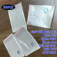 50PCS Self Adhesive ProtectiveBagFor PS1 2 3 NS NS2 Box PS4 Iron Box PS5 Box PSP PSV Xboxone Wii Box Dustproof Moisture Proof