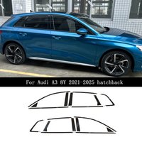 For Audi A3 8Y 2021-2025 hatchback Window Chrome Delete Blackout ABC Pillars Glossy Black Stickers