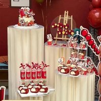 Ins Style Foldable Roman Pillar Dessert Rack Paper DIY Roman Column Flower Stand White Table Columns Party Decor