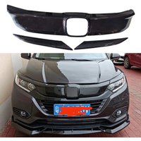 Front bumper grille decorative cover For Honda Vezel HR-V HRV 2019-2021 ABS Center Hood Grilles