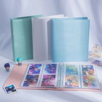 A4 Photo Album Binder Refill Pages 2 4 6 8 9 Pocket 4"x6" Clear PU Leather 4 Ring Macaron Photocard Binder Cover Postcard Sleeve
