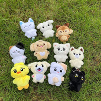 Kawaii Mini Animal Plush Keychain Soft Cartoon Stuffed Doll Cute Bag Pendant Lovely Backpack Ornament Gift For Teen Girls Fans