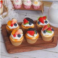 6pcs Fake Cupcake Artificial Cake Dessert Model Display Props Simulation Food Model Destop Home Wedding Props Decoration
