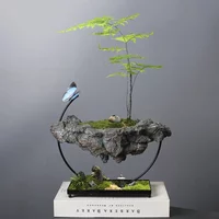 Home decoration Iron art hanging pendant iron chain suspended flowerpot living room decoration bamboo succulent moss basin