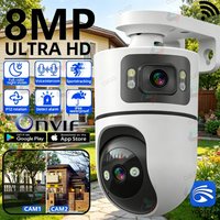 Kamera monitoringu WiFi YOOSEE 8MP, bezprzewodowa kamera bezpieczeństwa PTZ IP z podwójnym obiektywem, dwukierunkowe audio, Onvif, 10-krotny zoom, monitoring bezpieczeństwa CCTV