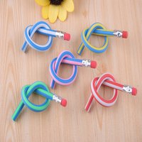 10Pcs Colorful Soft Striped Pencils Creative Cute Bendable Writing Pens That Can Be Bent Into Various Shapes
