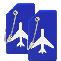 Silicone Luggage Tag for Suitcases with Stainless Steel Loop, Tsa Approved, Privacy Protection Travel Essentials Bag Tags