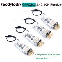 2.4G 4CH D8 D16 Receiver Compatible with PWM Output for FRSKY Futaba Jumper T16 X9D RC FPV Racing Drone