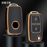 New TPU Car Key Case Cover Shell For VW Volkswagen Polo Tiguan Passat Golf Jetta Lavida Skoda Octavia 2 3 Button Protected Fob
