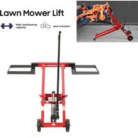 Klappbarer hydraulischer Rasenmäher-Hebevorrichtung, 227 kg, höhenverstellbare Hebebühne mit Rädern für Aufsitzmäher, Traktoren und Nullwendekreis-Mäher, Teleskop-Wartungsheber für die Instandhaltung
