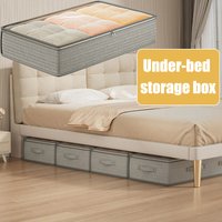 Household Flat Under-Bed Drawer Style Storage Box Low Profile Home Organizer for Seasonal Quilts Clothes Space Saving Solution