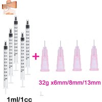 1ml Syringes Painless Small Needle 32G * 4mm , 30G * 6mm , 31G * 8mm, Painless Eyelid Tools Parts