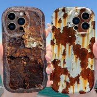 Rust And Paint Peeling Case for iPhone 17 Air 16 E 15 14 Plus 13 12 Mini 11 Pro Max Liquid Silicone Shockproof Soft Covers Funda