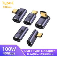 USB4.0 Thunderbolt 4 40Gbps PD100W 5A USB C to Type C Fast Charging Converter OTG type C USB C Data Adapter For Macbook 8K60HZ
