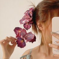 2pcs Iris Flowers Bridal Hairpins For Wedding Hair Accessories Women Bridal Barrettes Head Jewelry Party Vacation