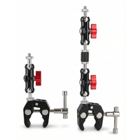 Camera Magic Arm Super Clamp with Double Ball Head for Gopro DSLR Monitor Light Mounting Photography Studio Accessories