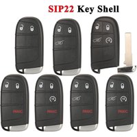 jingyuqin SIP22 Blade Smart Remote Car Key Shell Fob for Jeep Renegade Compass 3/4/5 Buttons Auto SUV Keyless Entry Fob Case