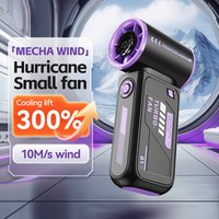 3600mAh High Speed Turbo Small Air Cannon Handheld Fan Portable Digital Display Electric Fan USB Charging Fan Outdoor Mini Fan