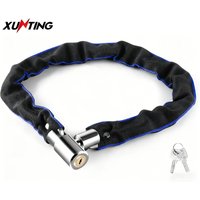 AliExpress XUNTING Heavy Duty Bike Chain Lock Anti-Theft Steel Chain with Nylon Sleeve 360° Rotating Lock for Bicycle E-Bike Motorcycle