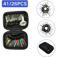26/41pcs Car Terminal Removal Kit Box Wire Plug Connector Extractor Puller Release Pin Extractor Set For Automotive Repair Tool