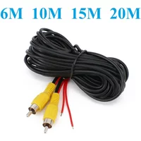 6 Meters 10M 15M 20M RCA Video Extension Cable Male to Male with trigger wire for Car Truck Backup Camera Rear View Parking