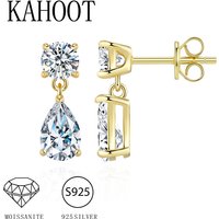 925 silver 1.5 carat * 2 moissanite elegant fashion trend versatile high quality men's and women's earrings
